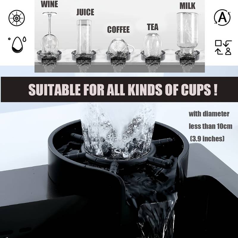Automatic Cup Washer Or Glass Rinser For Kitchen Sink