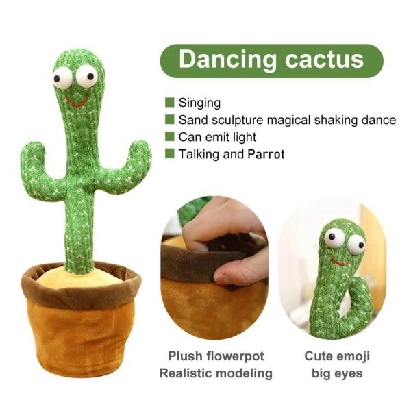 Dancing Cactus Toy, Talking Tree Cactus Plush Toy