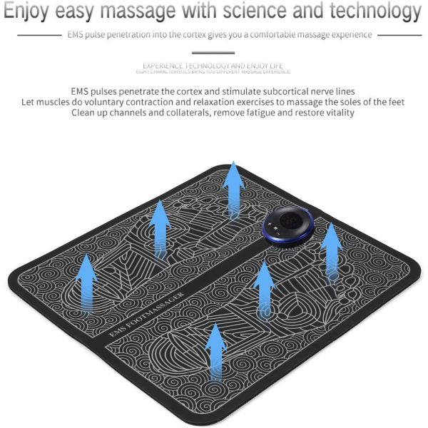 Electric EMS Foot Massager Mat: Relaxation & Muscle Relief